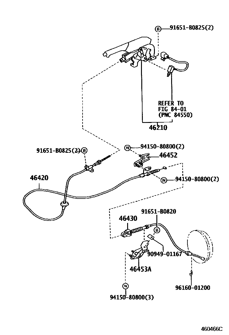 4601 — PARKING BRAKE & CABLE