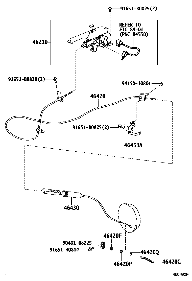 4601 — PARKING BRAKE & CABLE