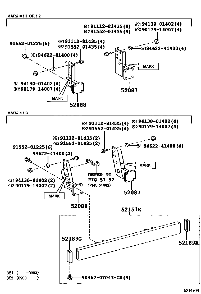 5253 — REAR BUMPER & BUMPER STAY
