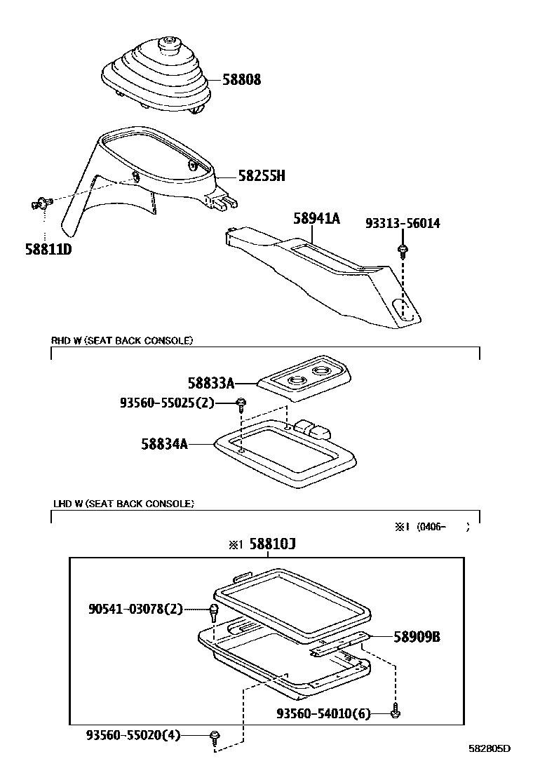 5855 — CONSOLE BOX & BRACKET