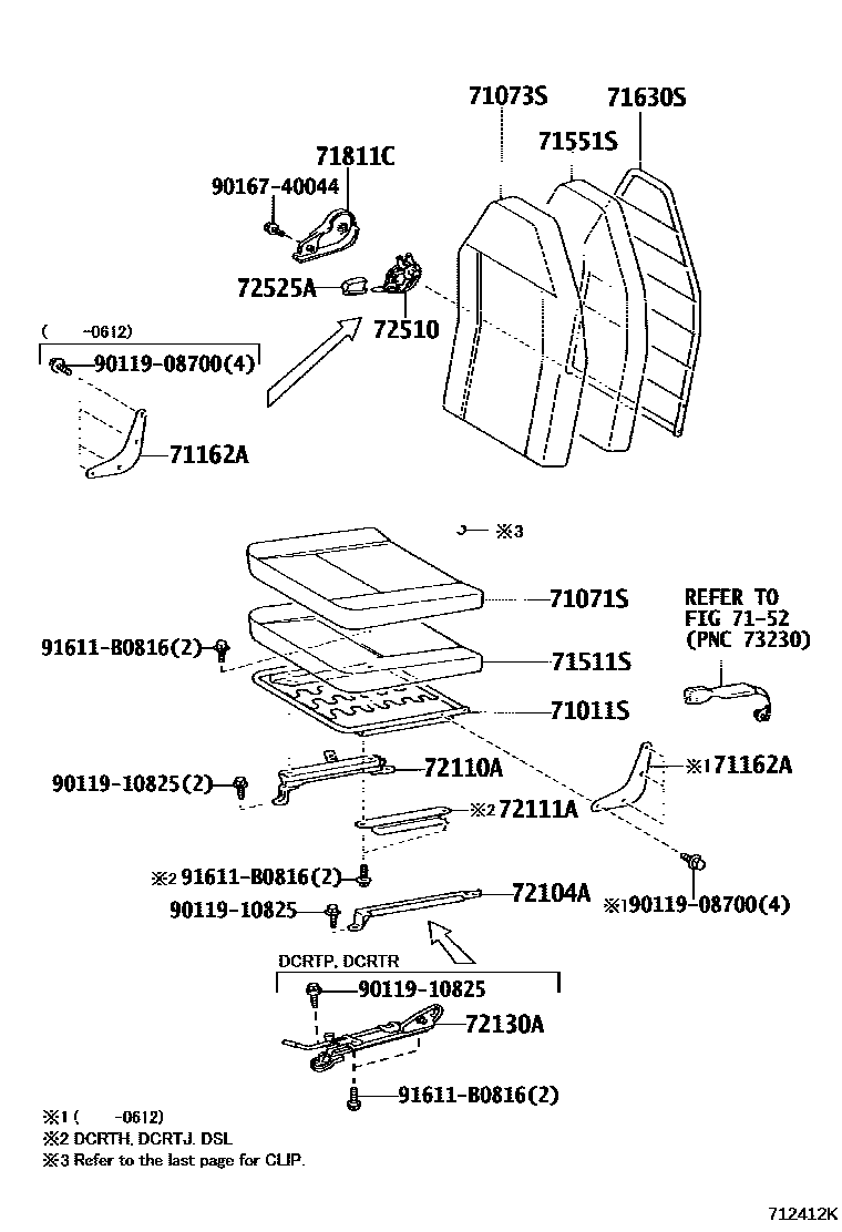 7151 — SEAT & SEAT TRACK