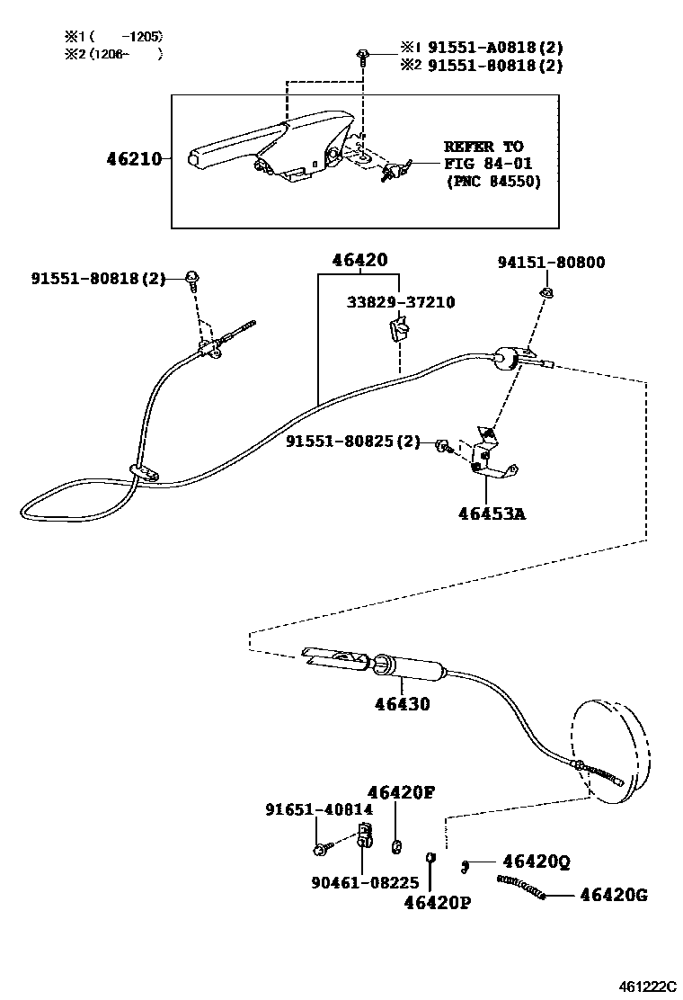 4601 — PARKING BRAKE & CABLE