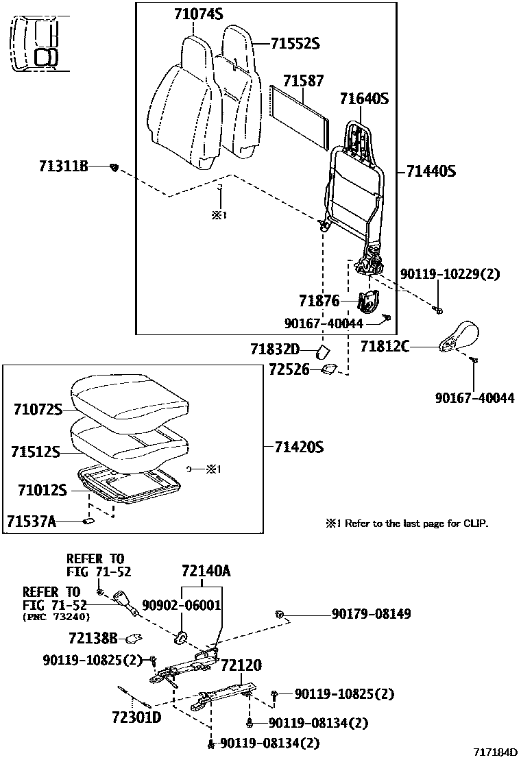 7151 — SEAT & SEAT TRACK