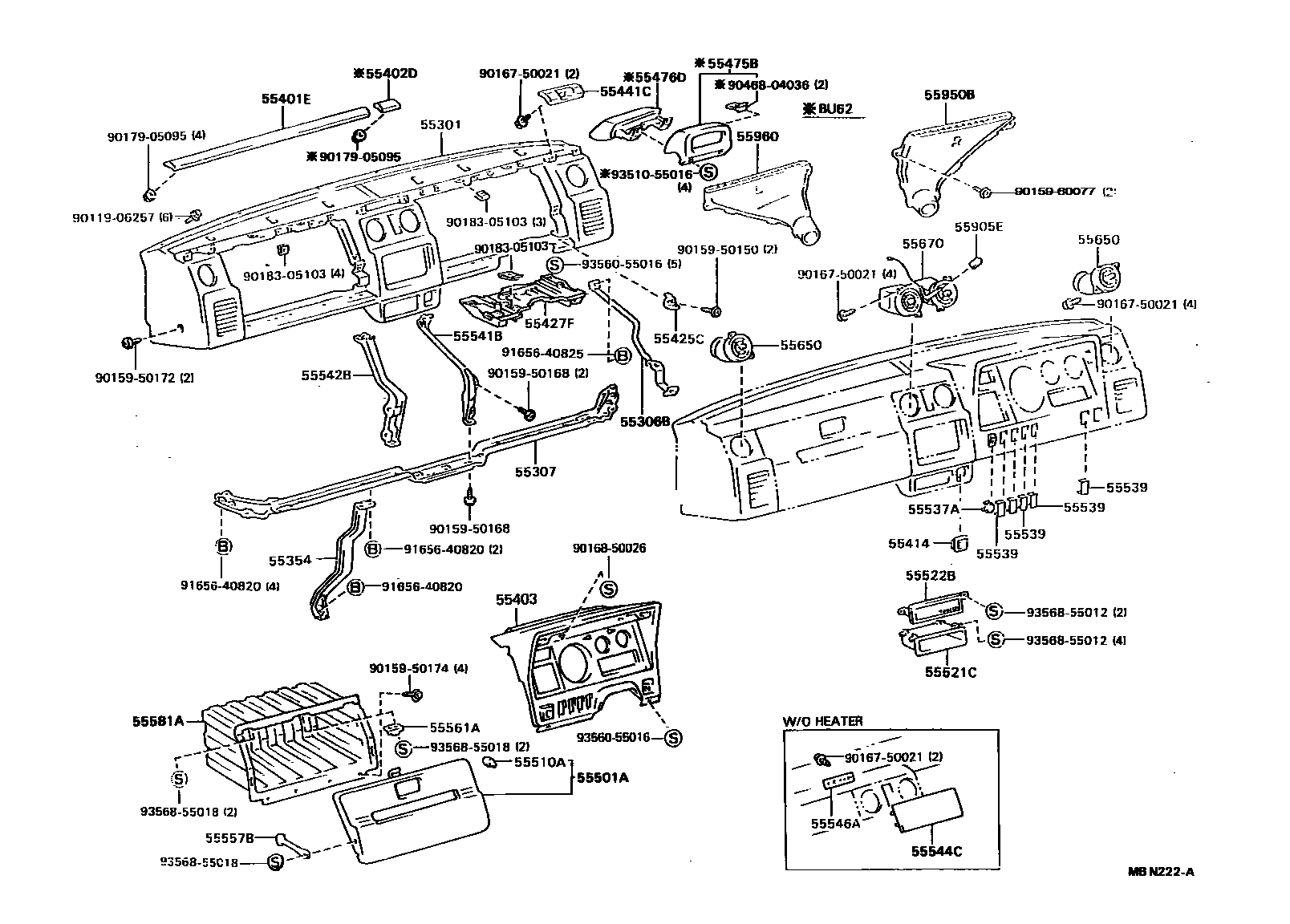 5551 — INSTRUMENT PANEL & GLOVE COMPARTMENT