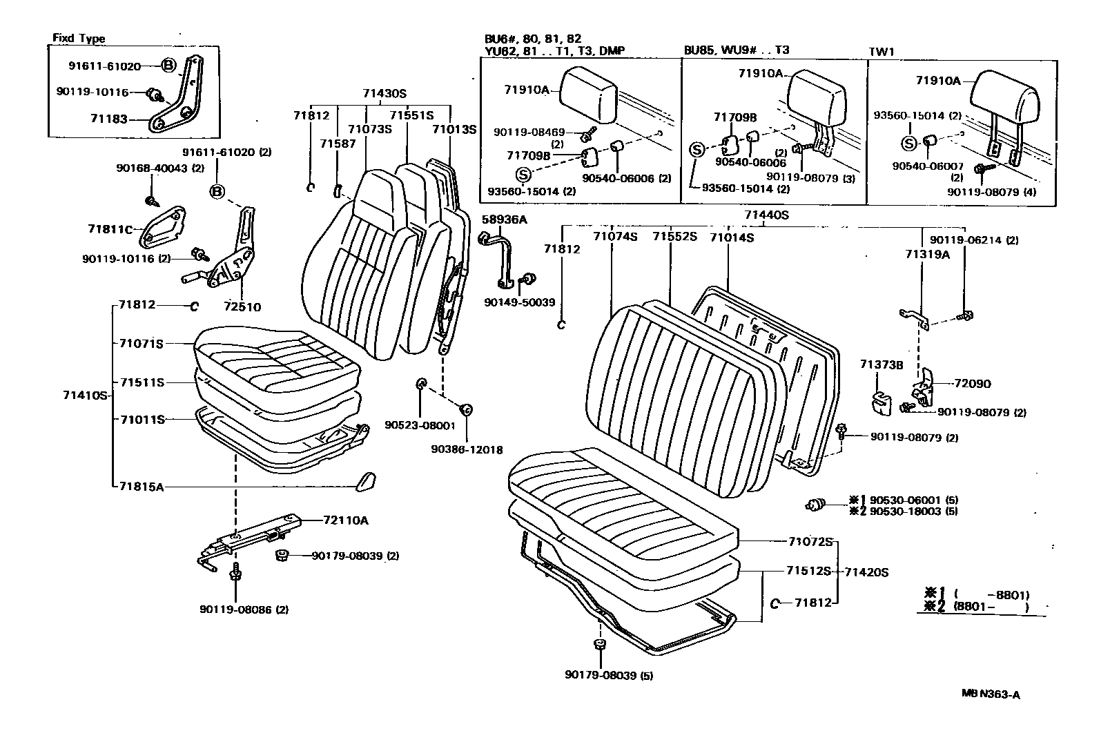 7151 — SEAT & SEAT TRACK