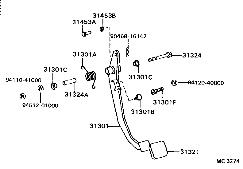 3102 — CLUTCH PEDAL & FLEXIBLE HOSE