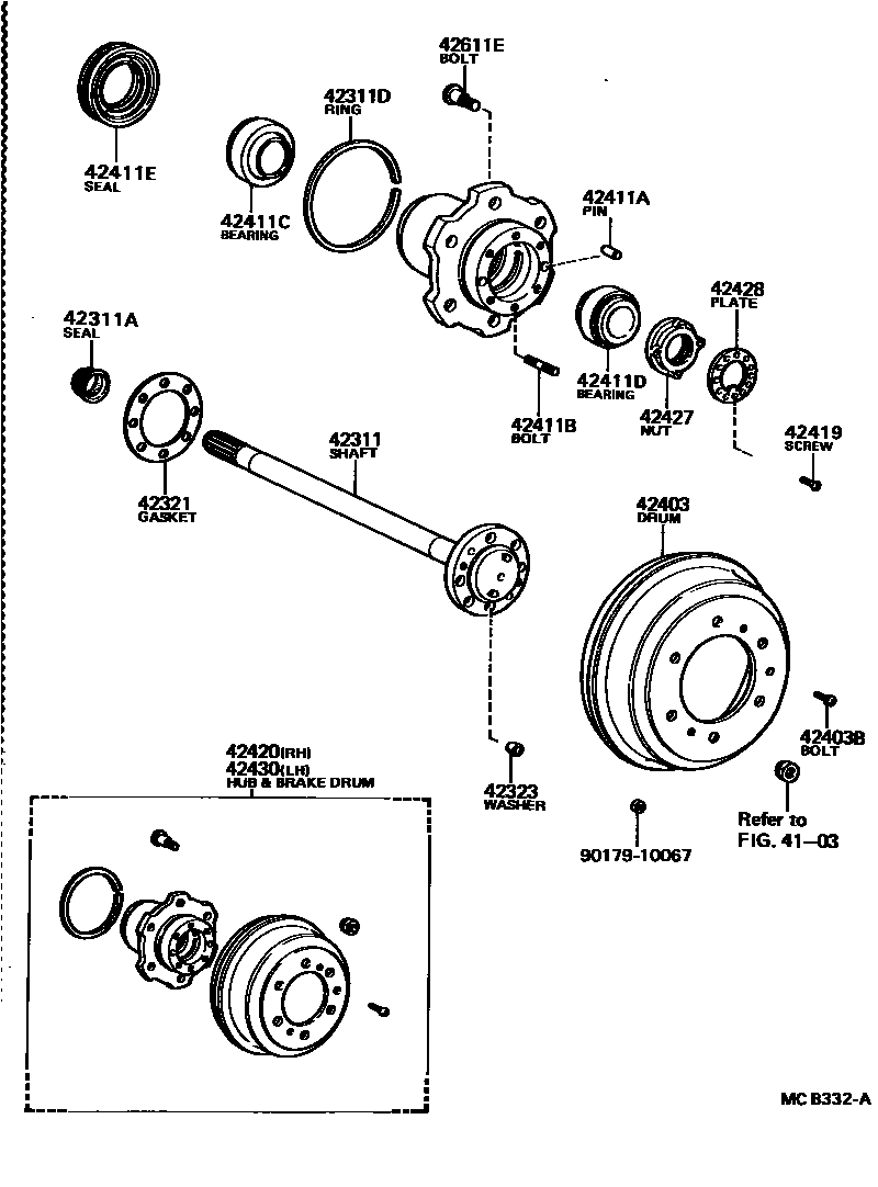 4102 — REAR AXLE SHAFT & HUB