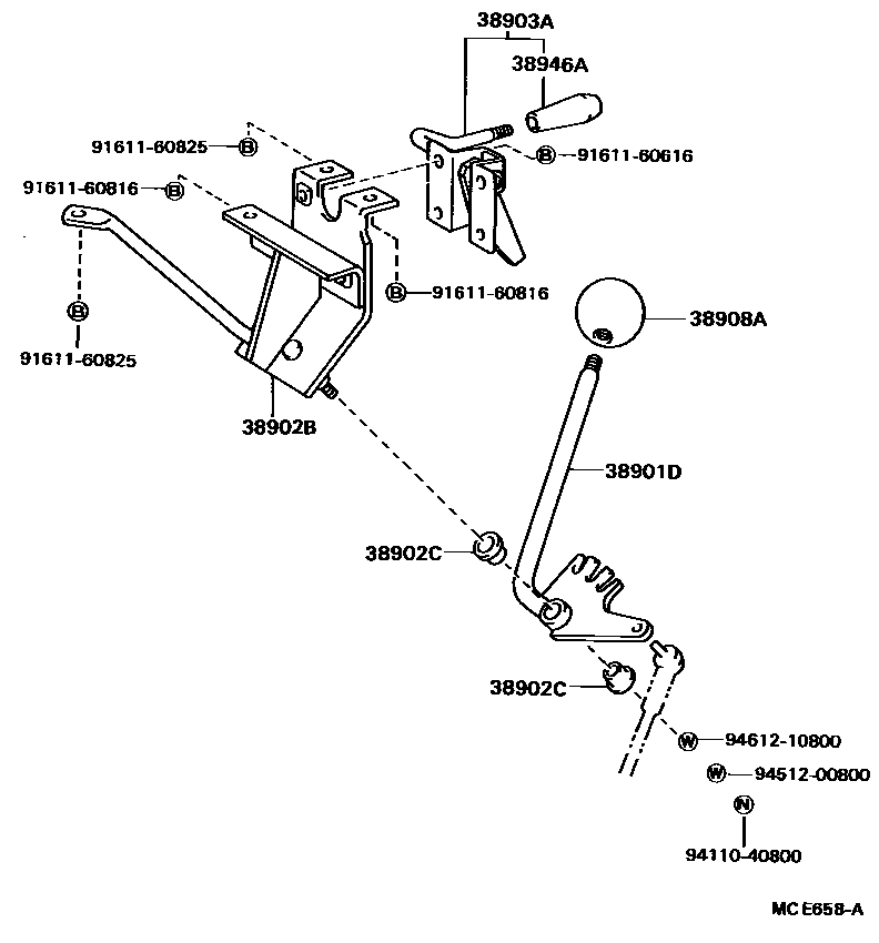 3605 — POWER TAKE-OFF LEVER & LINK