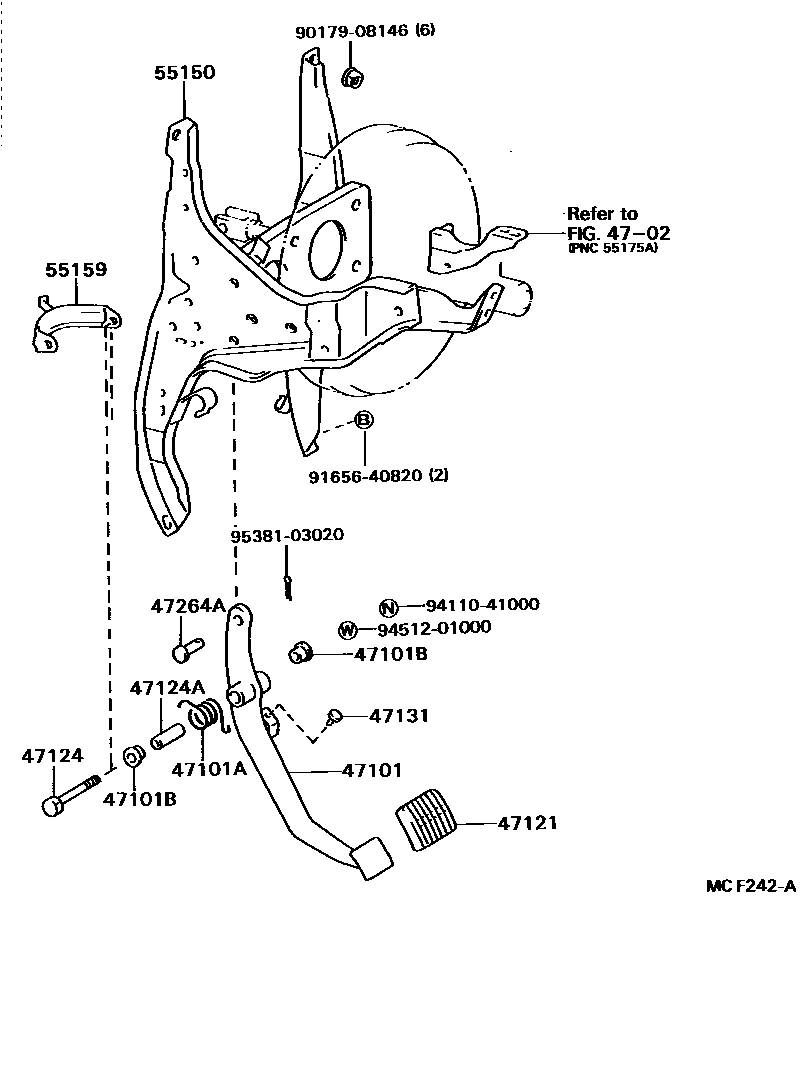4701 — BRAKE PEDAL & BRACKET