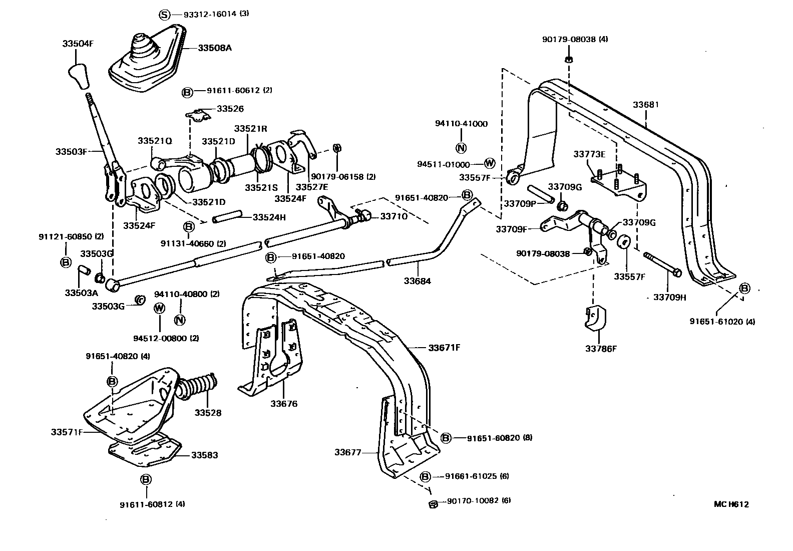 3312 — SHIFT LEVER & RETAINER