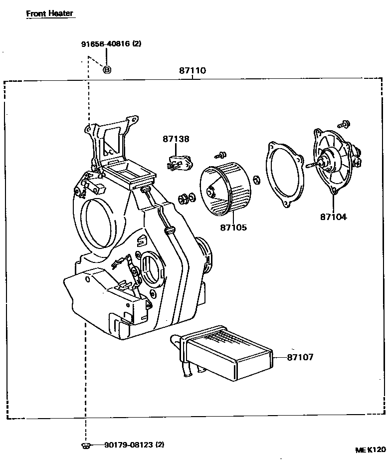 8712 — HEATING & AIR CONDITIONING - HEATER UNIT & BLOWER