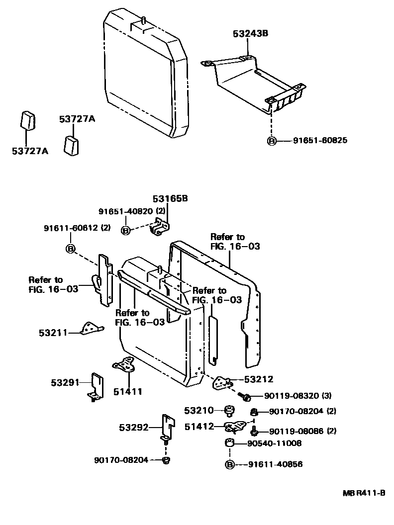 5352 — RADIATOR SUPPORT & WIND GUIDE