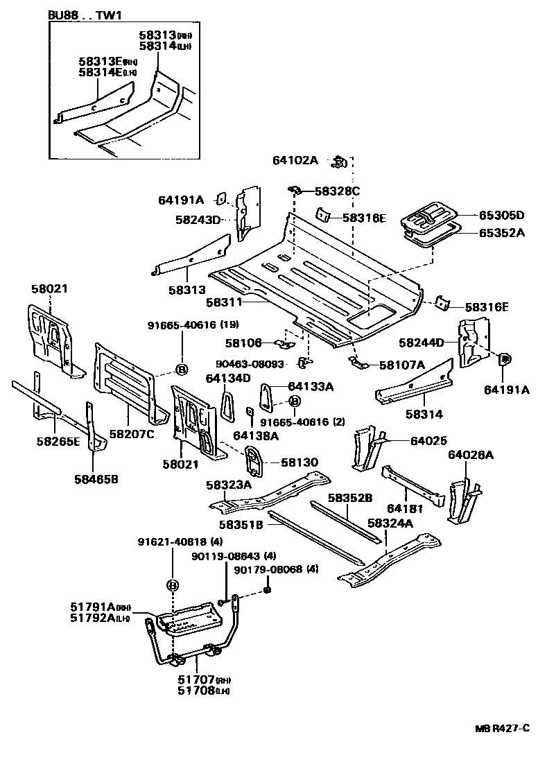5852 — REAR FLOOR PANEL & REAR FLOOR MEMBER