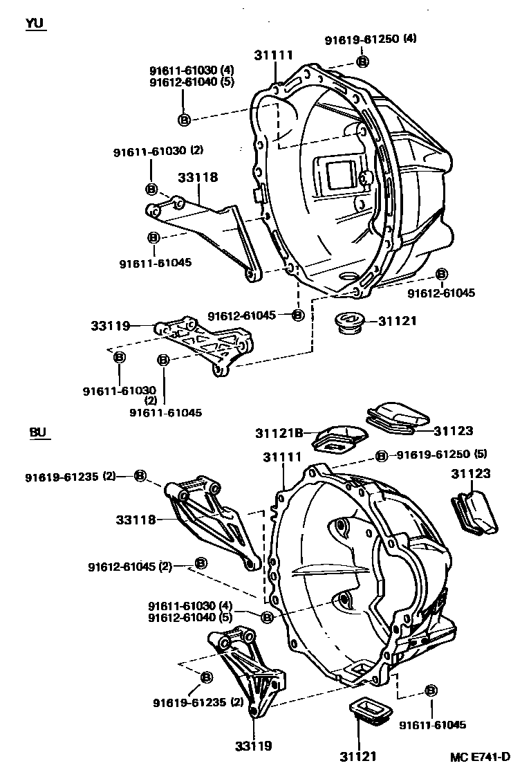 3302 — CLUTCH HOUSING & TRANSMISSION CASE (MTM)