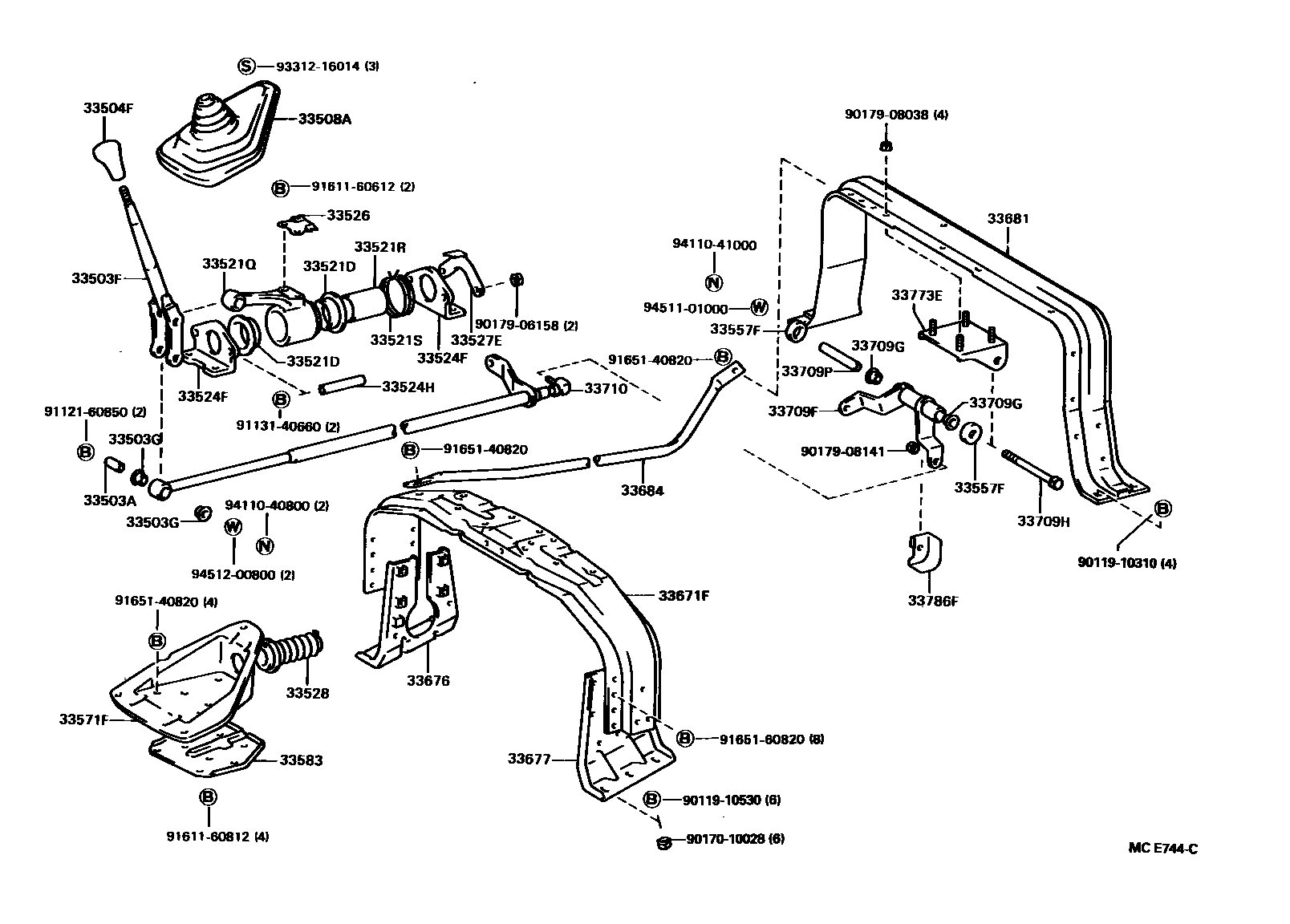 3312 — SHIFT LEVER & RETAINER