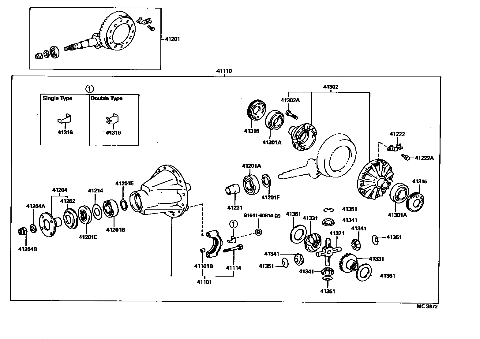 4101 — REAR AXLE HOUSING & DIFFERENTIAL