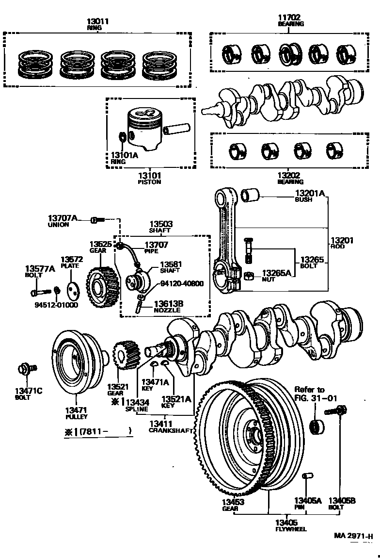 1301 — CRANKSHAFT & PISTON