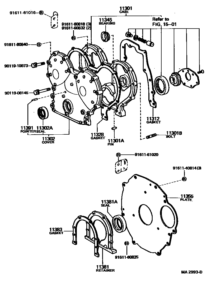 1106 — TIMING GEAR COVER & REAR END PLATE