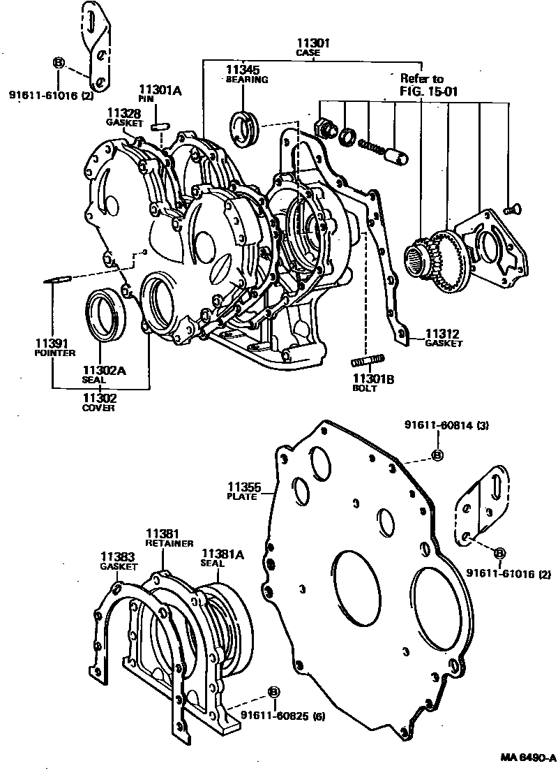 1106 — TIMING GEAR COVER & REAR END PLATE