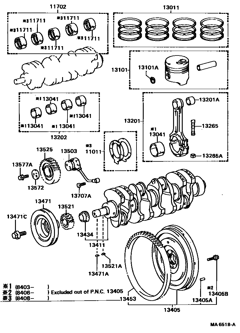1301 — CRANKSHAFT & PISTON