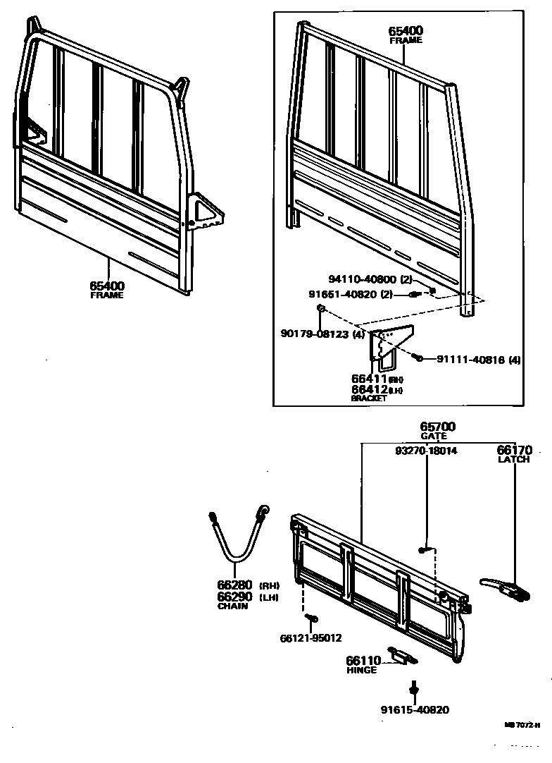 6553 — REAR BODY GUARD FRAME & TAIL GATE