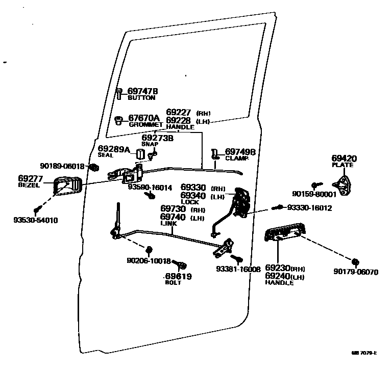 6756 — REAR DOOR LOCK & HANDLE