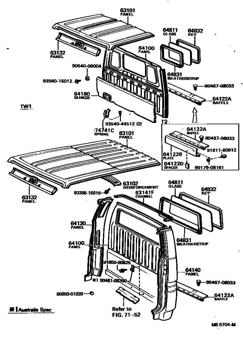 6153 — ROOF PANEL & BACK PANEL