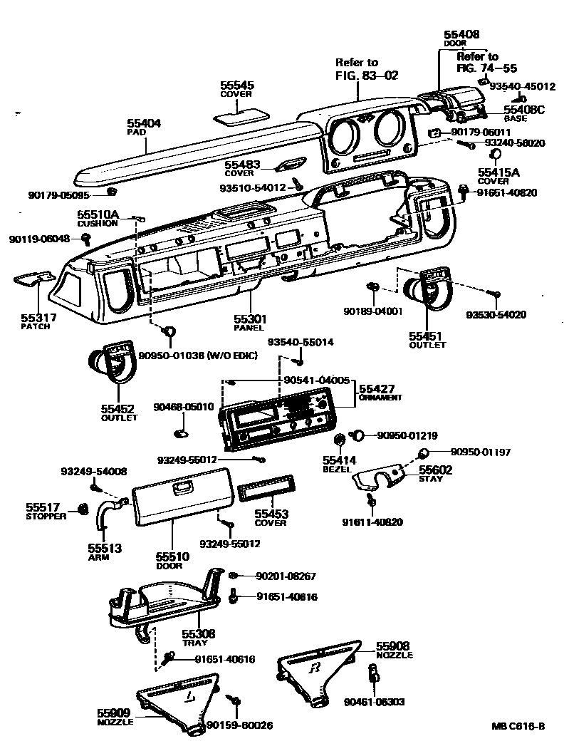 5551 — INSTRUMENT PANEL & GLOVE COMPARTMENT