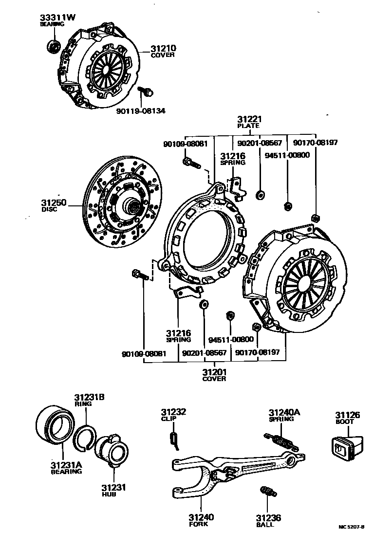 3101 — CLUTCH & RELEASE FORK