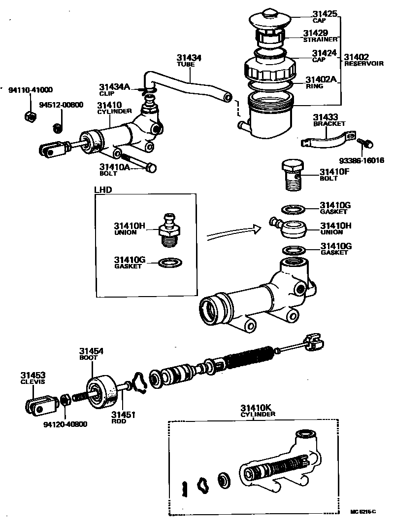 3103 — CLUTCH MASTER CYLINDER