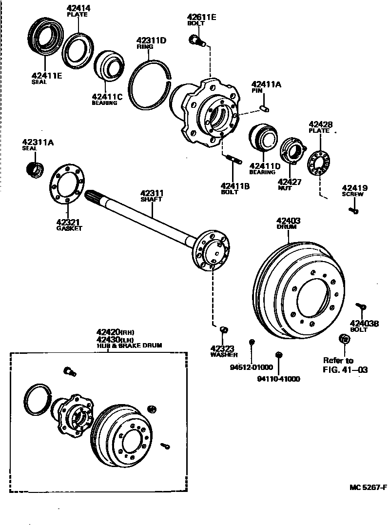 4102 — REAR AXLE SHAFT & HUB