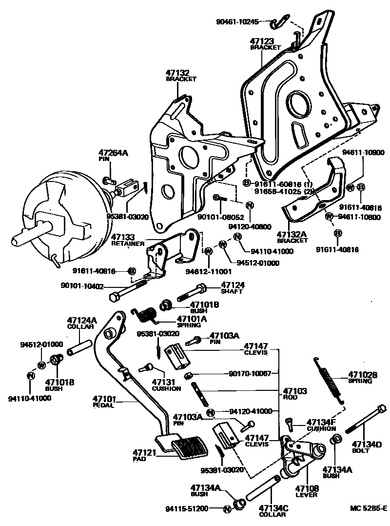 4701 — BRAKE PEDAL & BRACKET