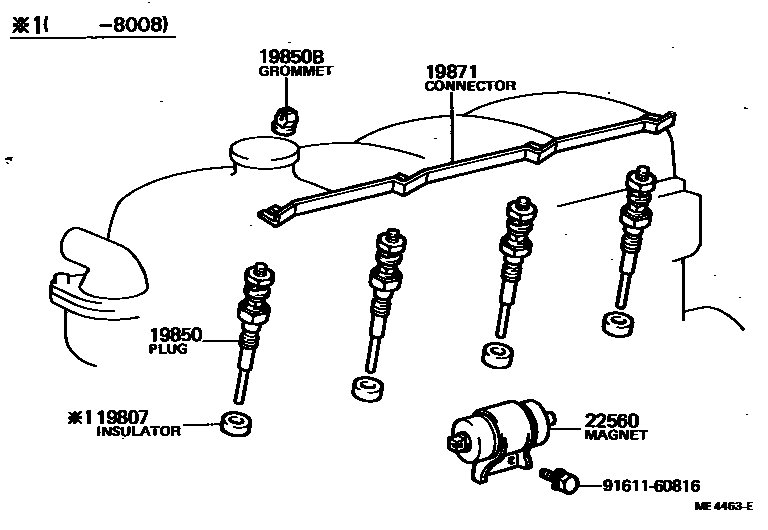 1901 — IGNITION COIL & SPARK PLUG / GLOW PLUG
