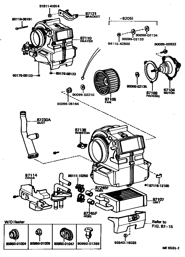 8712 — HEATING & AIR CONDITIONING - HEATER UNIT & BLOWER