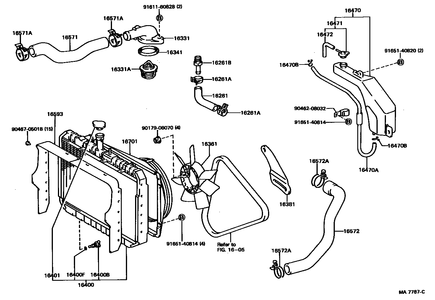 1603 — RADIATOR & WATER OUTLET
