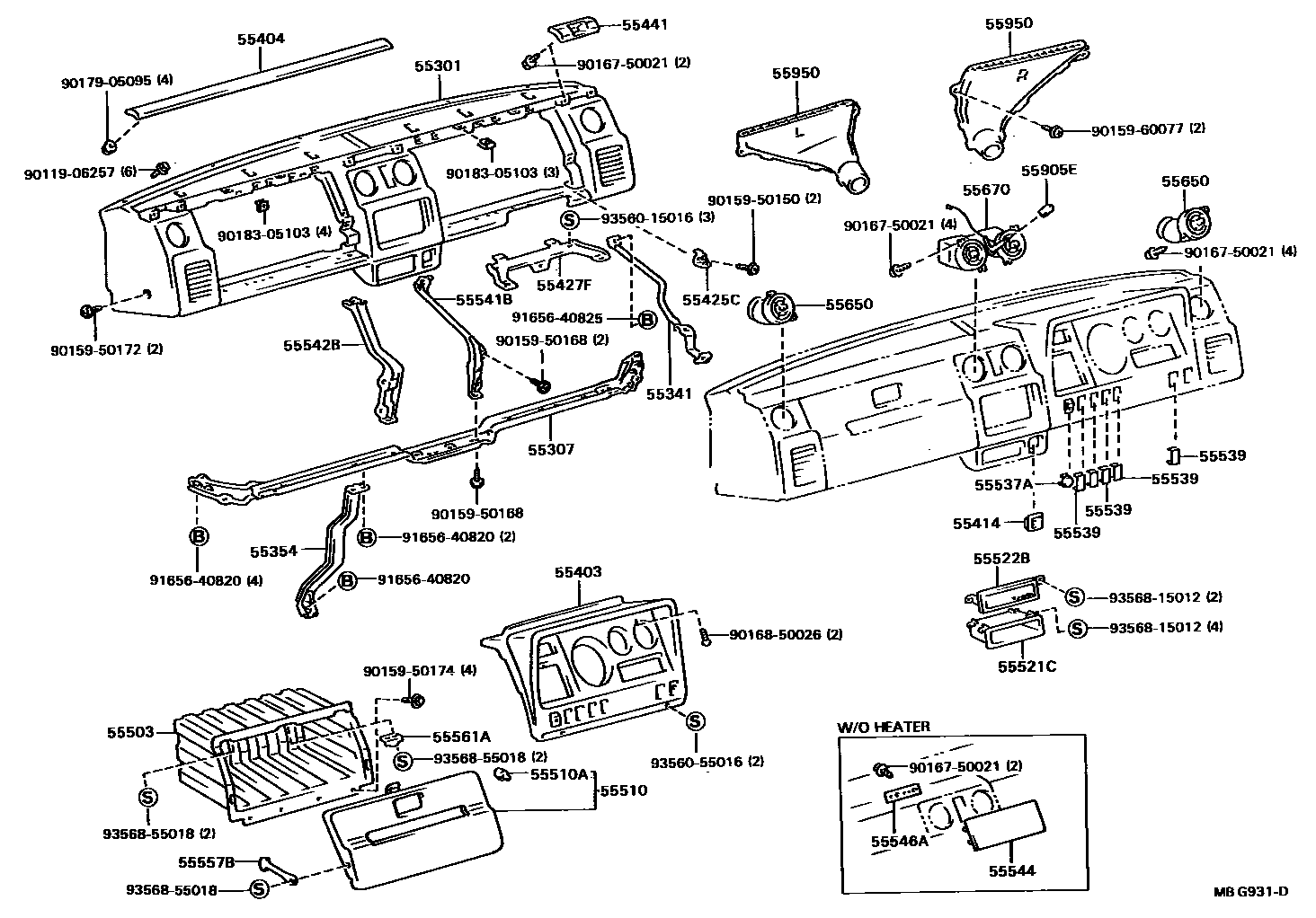 5551 — INSTRUMENT PANEL & GLOVE COMPARTMENT