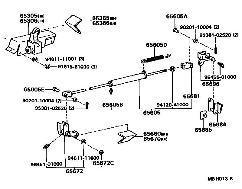 6557 — REAR BODY SIDE GATE LOCK & TAIL GATE LOCK