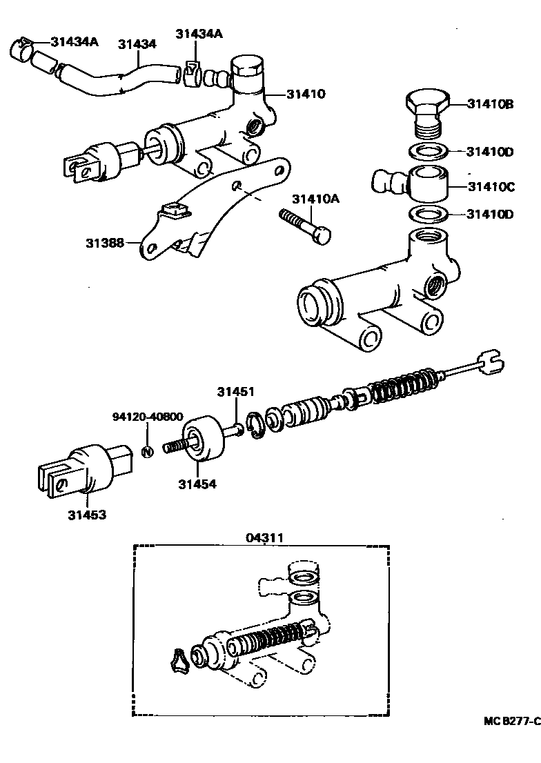 3103 — CLUTCH MASTER CYLINDER