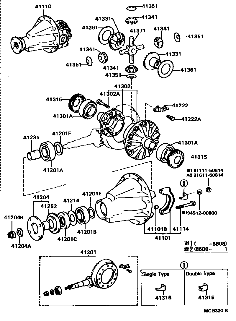 4101 — REAR AXLE HOUSING & DIFFERENTIAL