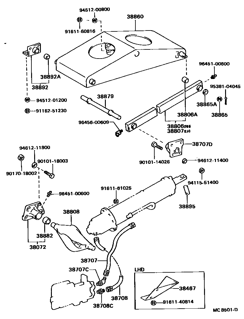 3606 — HOIST CYLINDER TRUNNION & LIFT ARM