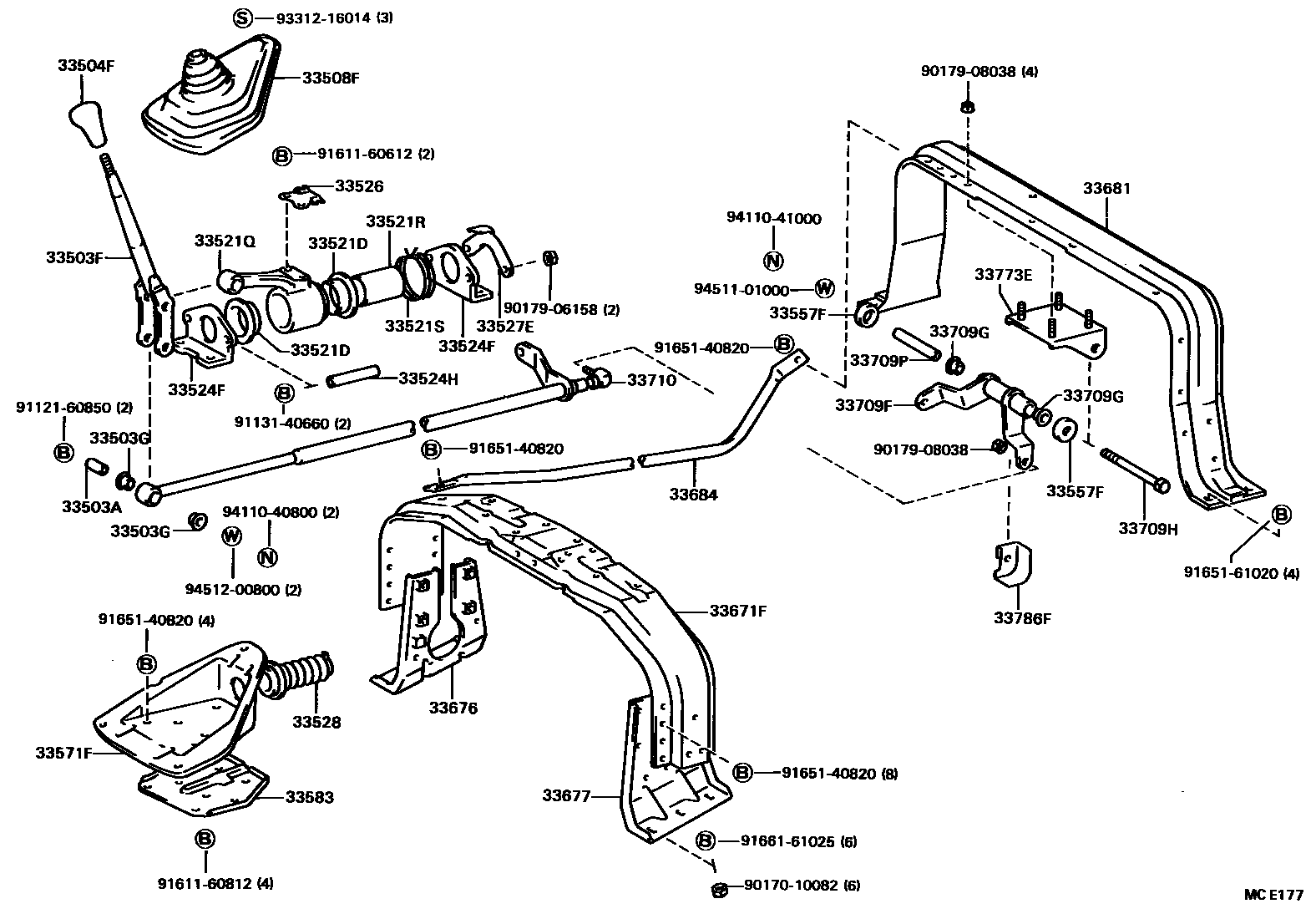 3312 — SHIFT LEVER & RETAINER