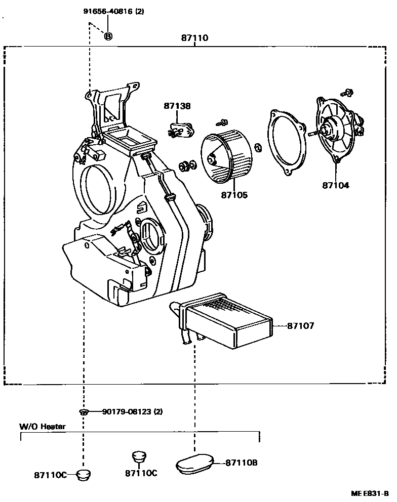 8712 — HEATING & AIR CONDITIONING - HEATER UNIT & BLOWER