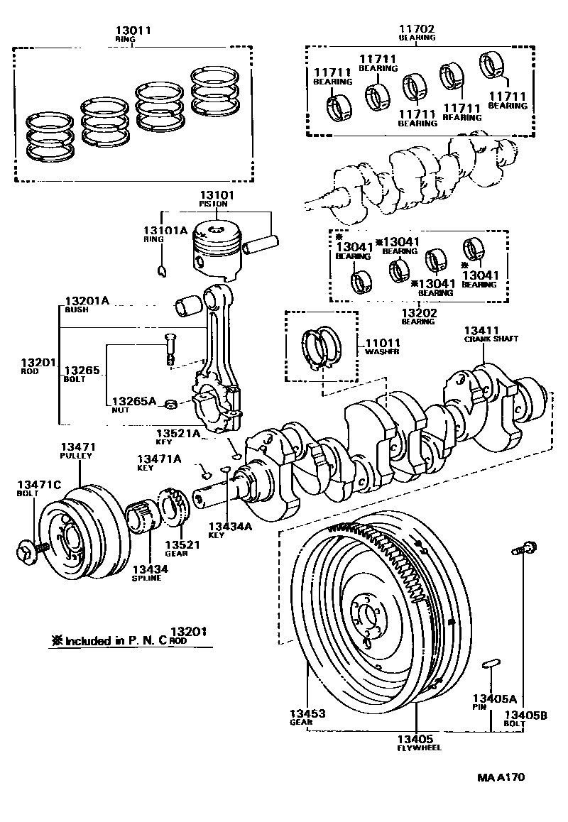 1301 — CRANKSHAFT & PISTON