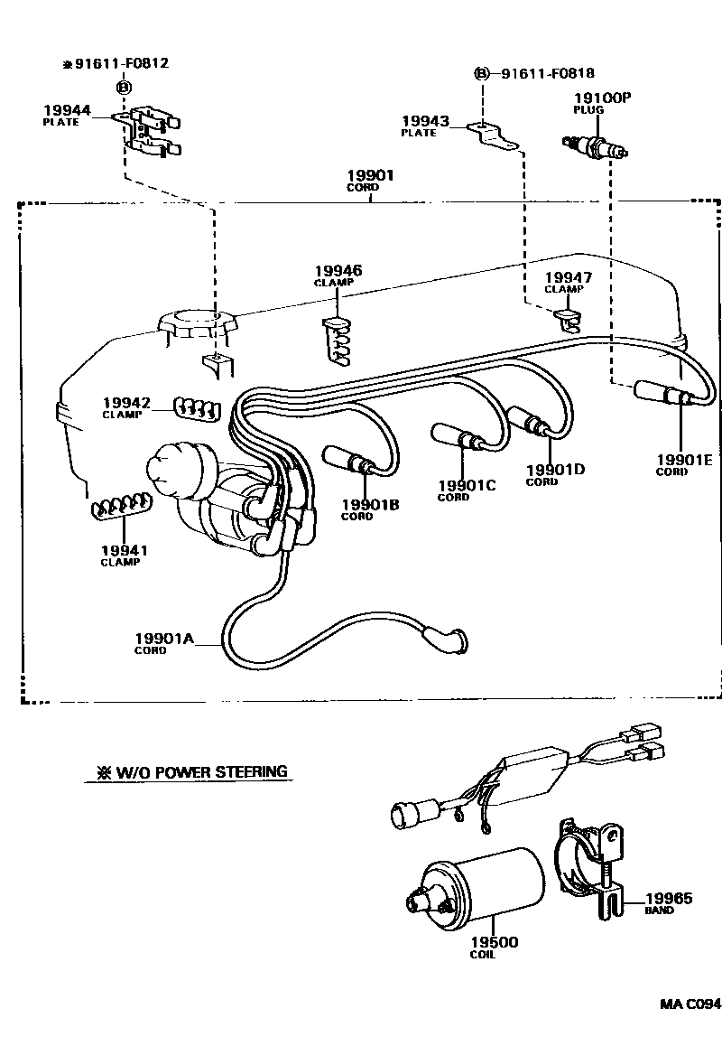 1901 — IGNITION COIL & SPARK PLUG / GLOW PLUG