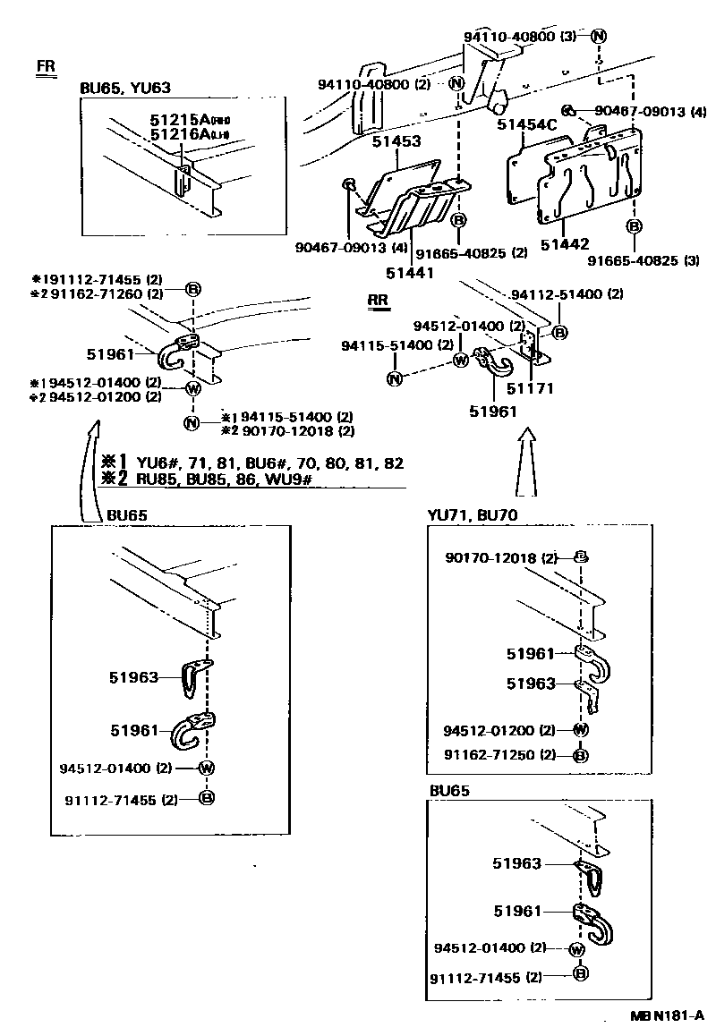 5152 — SUSPENSION CROSSMEMBER & UNDER COVER
