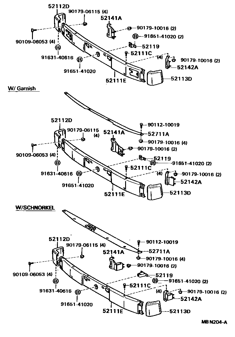 5252 — FRONT BUMPER & BUMPER STAY