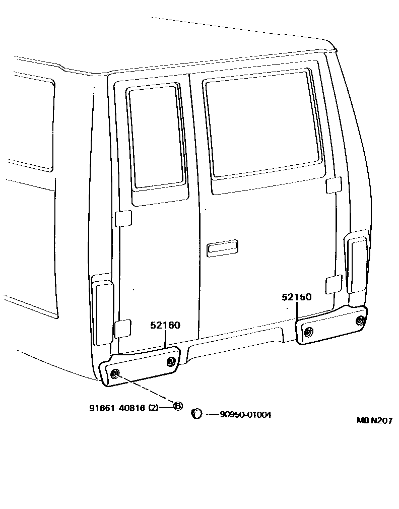5253 — REAR BUMPER & BUMPER STAY