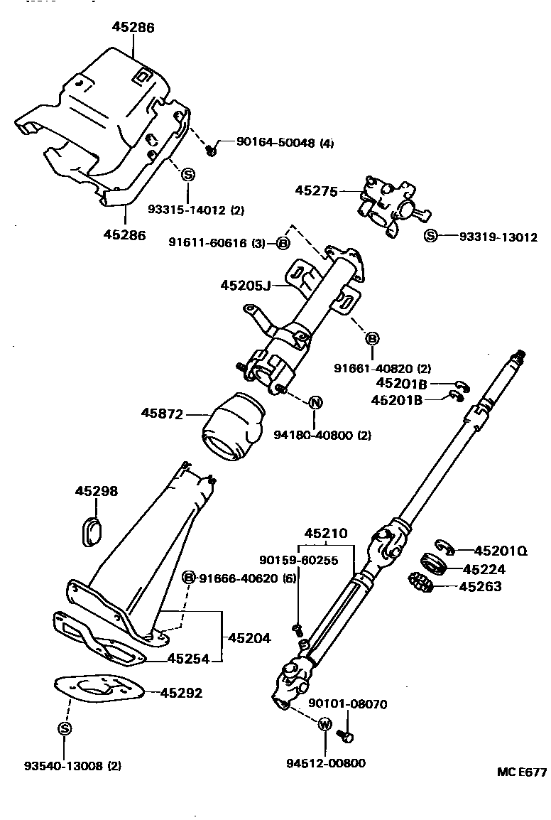 4501 — STEERING COLUMN & SHAFT