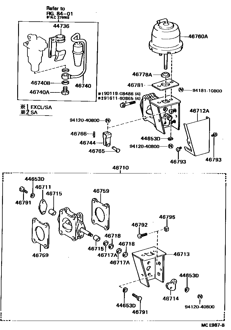4711 — EXHAUST BRAKE ASSEMBLY & VACUUM CYLINDER