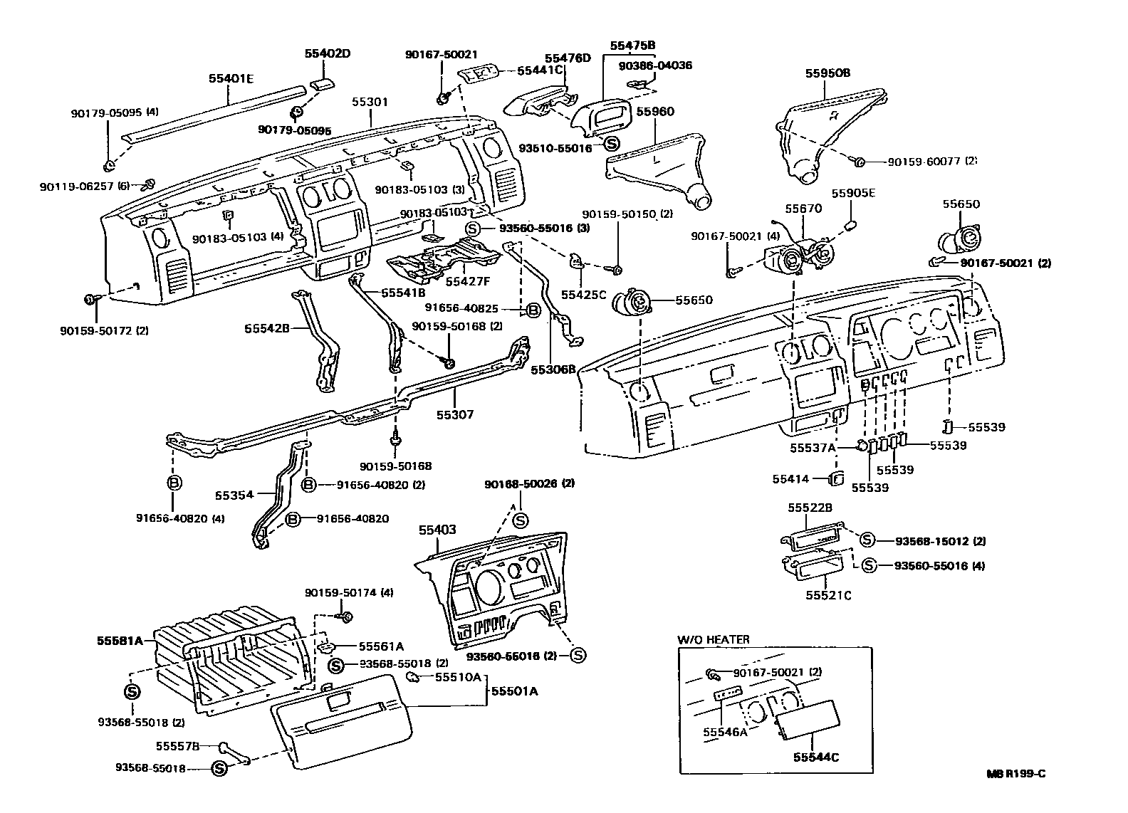 5551 — INSTRUMENT PANEL & GLOVE COMPARTMENT